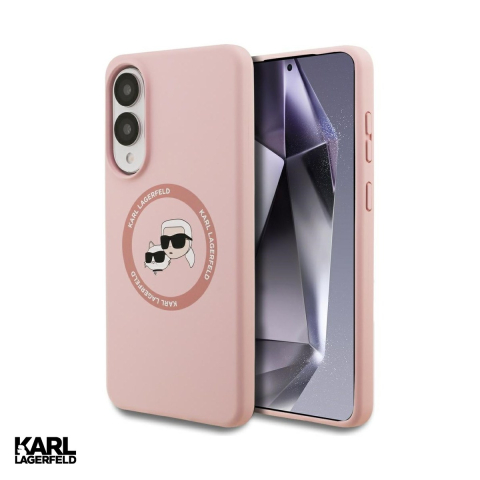 Huse si protectii pentru Samsung Galaxy S25 Edge - Husa Karl Lagerfeld Magnetic Silicone Double pentru Samsung Galaxy S25 Edge, Carcasa, Roz