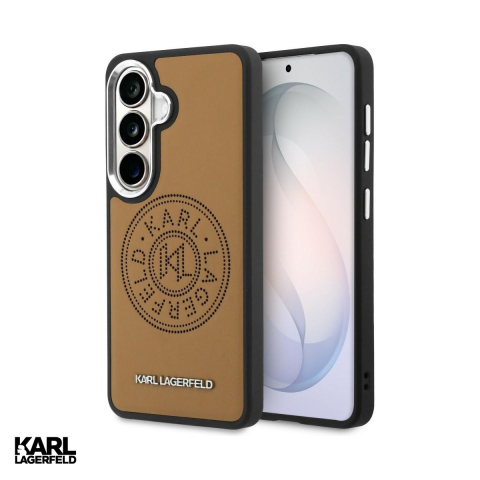 Huse si protectii smartphone - Husa Karl Lagerfeld Perforated Kl pentru Samsung Galaxy S26 Plus, Carcasa magnetica, Maro