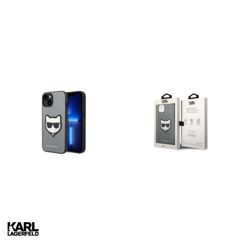 Husa Karl Lagerfeld PU Saffiano Choupette pentru iPhone 14 Plus, Carcasa, Argintiu [3]