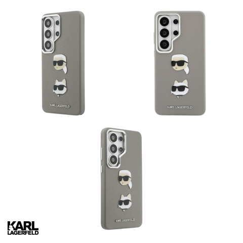 Husa Karl Lagerfeld Saffiano Double Heads pentru Samsung Galaxy S26 Ultra, Carcasa magnetica, Argintiu [3]