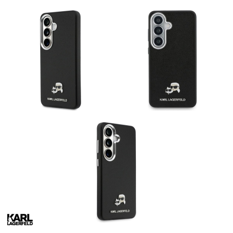 Husa Karl Lagerfeld Saffiano Kc Metal Logo pentru Samsung Galaxy S26, Carcasa magnetica, Negru [3]