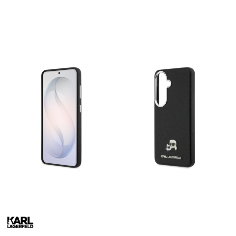 Husa Karl Lagerfeld Saffiano Kc Metal Logo pentru Samsung Galaxy S26, Carcasa magnetica, Negru [4]