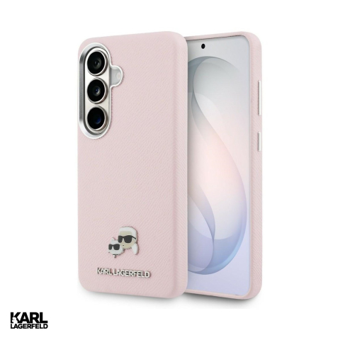 Huse telefoane - Husa Karl Lagerfeld Saffiano Kc Metal Logo pentru Samsung Galaxy S26 Plus, Carcasa magnetica, Roz