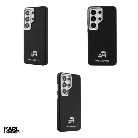 Husa Karl Lagerfeld Saffiano Kc Metal Logo pentru Samsung Galaxy S26 Ultra, Carcasa magnetica, Negru [3]