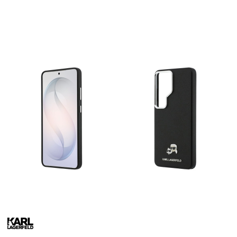 Husa Karl Lagerfeld Saffiano Kc Metal Logo pentru Samsung Galaxy S26 Ultra, Carcasa magnetica, Negru [4]