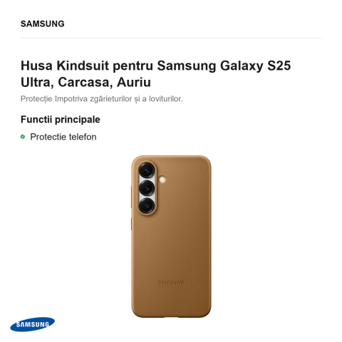 Husa Kindsuit pentru Samsung Galaxy S25 Ultra, Carcasa, Auriu [1]