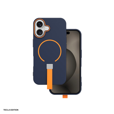 Huse si protectii smartphone - Husa Loop Thin Mag pentru Apple iPhone 15, Carcasa magnetica, Albastru