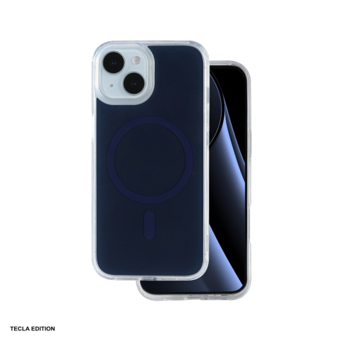 Huse si protectii pentru iPhone 15 - Husa Lowkey Mag pentru Apple iPhone 15, Carcasa magnetica, Albastru inchis