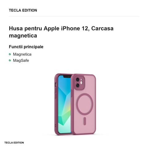 Husa Mag Matt pentru Apple iPhone 12, Carcasa magnetica [1]