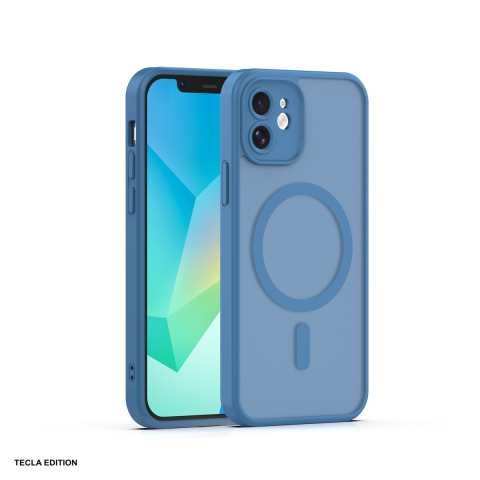 Huse telefoane - Husa Mag Matt pentru Apple iPhone 12, Carcasa magnetica, Albastru inchis