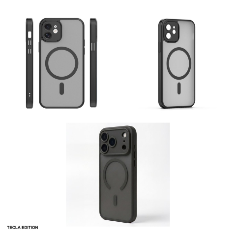 Husa Mag Matt pentru Apple iPhone 12, Carcasa magnetica, Negru [3]