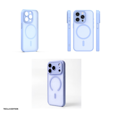 Husa Mag Matt pentru Apple iPhone 15 Pro, Carcasa magnetica, Albastru deschis [3]