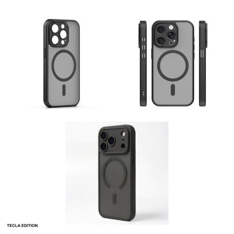 Husa Mag Matt pentru Apple iPhone 15 Pro, Carcasa magnetica, Negru [3]