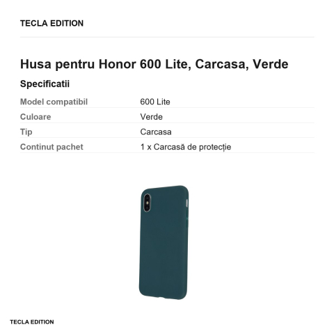 Husa Matt TPU forest pentru Honor 600 Lite, Carcasa, Verde [2]