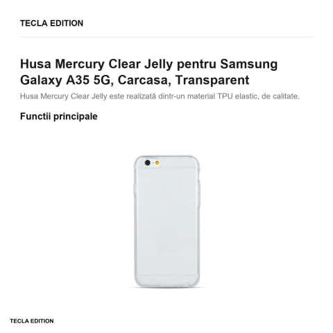 Husa Mercury Clear Jelly pentru Samsung Galaxy A35 5G, Carcasa, Transparent [1]