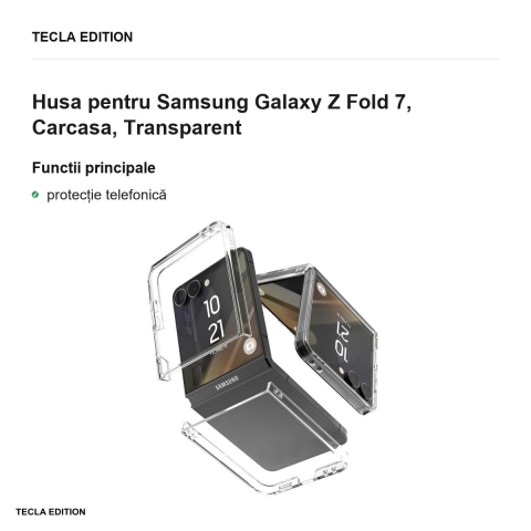 Husa Mercury Hard pentru Samsung Galaxy Z Flip 7, Carcasa, Transparent [1]
