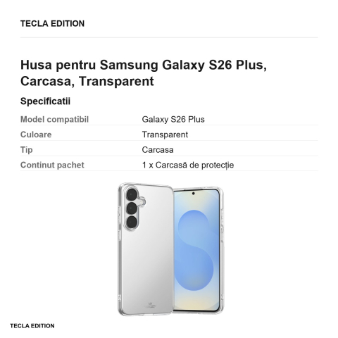 Husa Mercury Jelly + pentru Samsung Galaxy S26 Plus, Carcasa, Transparent [2]