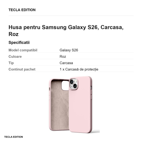 Husa Mercury Silicone Sand pentru Samsung Galaxy S26, Carcasa, Roz [2]
