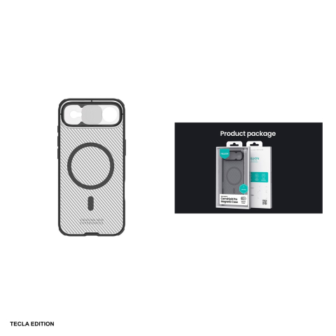 Husa Nillkin Camshield Pro Mgnetic pentru iPhone 17 Air, Carcasa, Negru transparent [4]