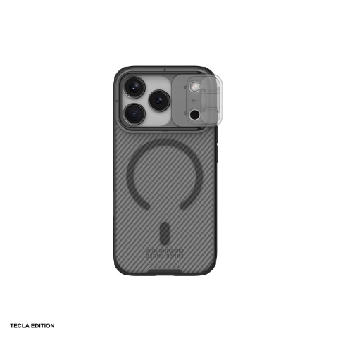 Huse si protectii smartphone - Husa Nillkin Camshield Pro Mgnetic pentru iPhone 17 Pro, Carcasa, Negru transparent