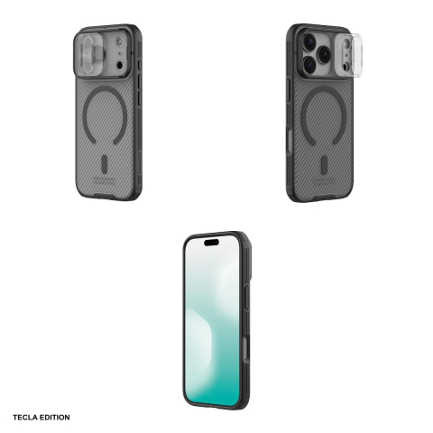 Husa Nillkin Camshield Pro Mgnetic pentru iPhone 17 Pro, Carcasa, Negru transparent [3]