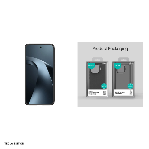 Husa Nillkin Super Frosted Shield Pro pentru Xiaomi 17T Pro, Carcasa, Negru transparent [4]