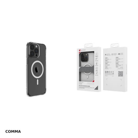Husa Comma Elemental Mag pentru Apple iPhone 15 Plus, Carcasa magnetica, Transparent [3]