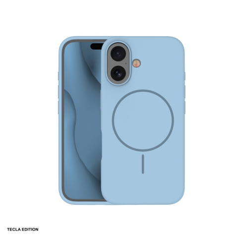 Huse si protectii smartphone - Husa Silicone Thin Mag pentru Apple iPhone 16, Carcasa magnetica, Albastru