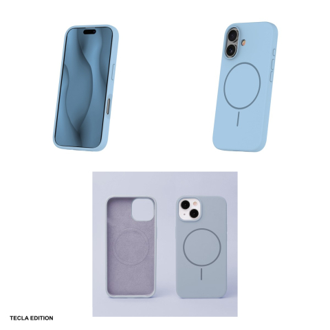 Husa Silicone Thin Mag pentru Apple iPhone 16, Carcasa magnetica, Albastru [3]