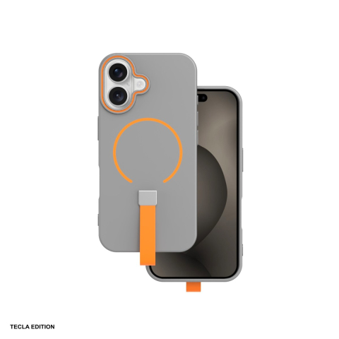 Huse si protectii smartphone - Husa Loop Thin Mag pentru Apple iPhone 16, Carcasa magnetica, Gri