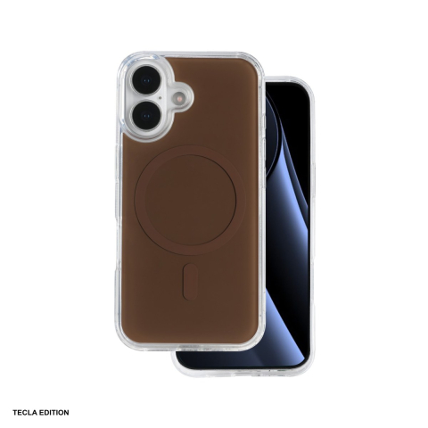 Huse si protectii smartphone - Husa Lowkey Mag pentru Apple iPhone 16, Carcasa magnetica, Maro
