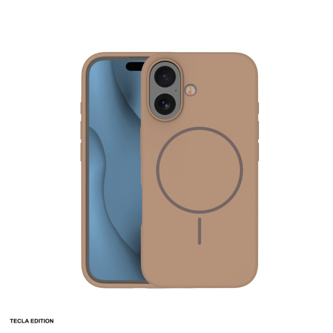 Huse si protectii smartphone - Husa Silicone Thin Mag pentru Apple iPhone 16, Carcasa magnetica, Maro