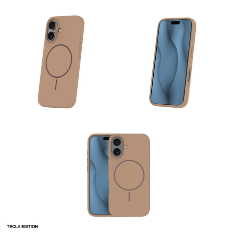 Husa Silicone Thin Mag pentru Apple iPhone 16, Carcasa magnetica, Maro [3]