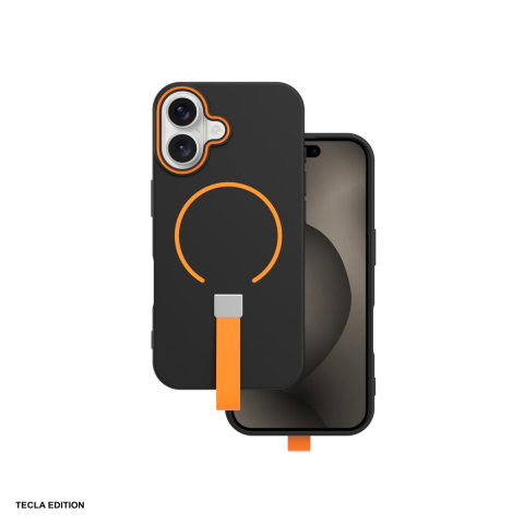 Huse si protectii smartphone - Husa Loop Thin Mag pentru Apple iPhone 16, Carcasa magnetica, Negru