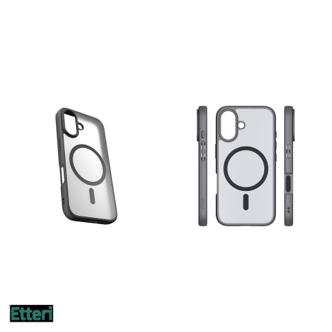 Husa Etteri Matt Mag pentru Apple iPhone 16, Carcasa magnetica, Negru [4]