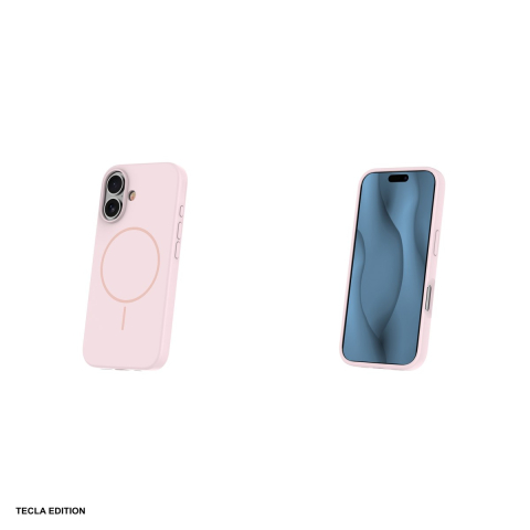 Husa Silicone Thin Mag pentru Apple iPhone 16, Carcasa magnetica, Roz [4]