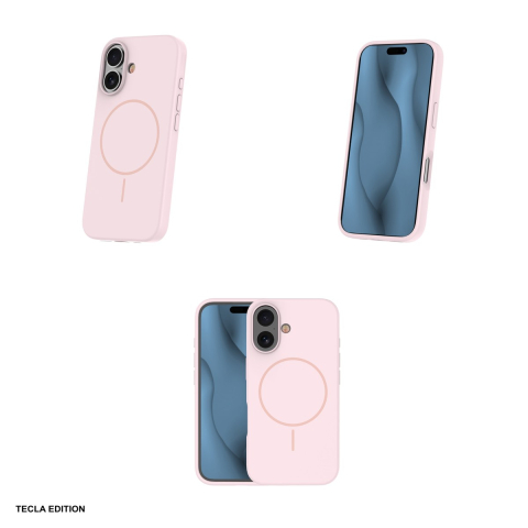 Husa Silicone Thin Mag pentru Apple iPhone 16, Carcasa magnetica, Roz [3]