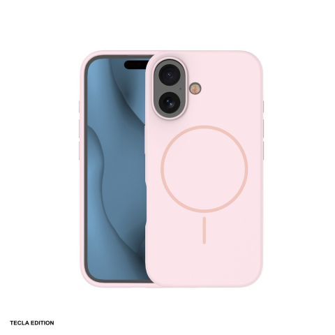 Huse si protectii smartphone - Husa Silicone Thin Mag pentru Apple iPhone 16, Carcasa magnetica, Roz