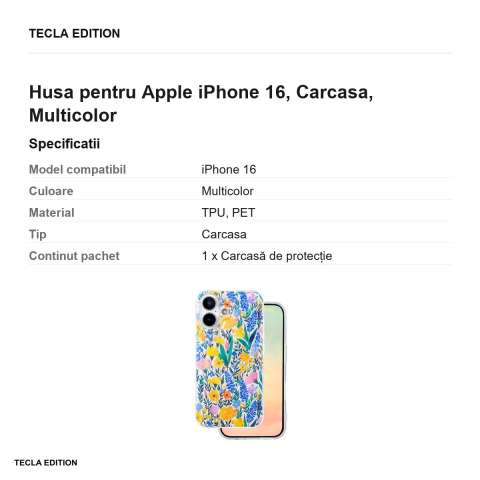 Husa Glow Glam rustic pentru Apple iPhone 16, Carcasa, Multicolor [2]