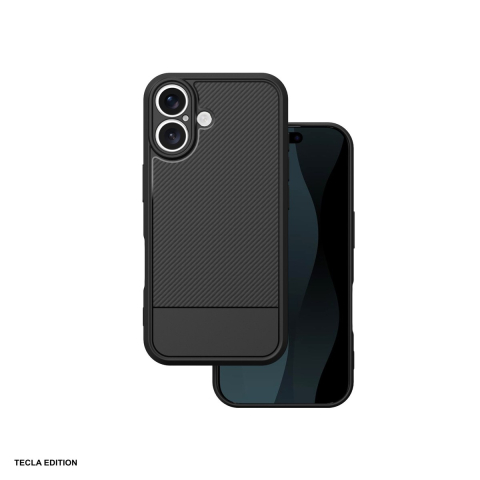 Huse si protectii smartphone - Husa Simple Carbon pentru Apple iPhone 16, Carcasa, Negru