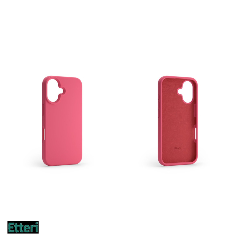 Husa Etteri Silicone raspberry pentru Apple iPhone 16, Carcasa, Rosu [4]