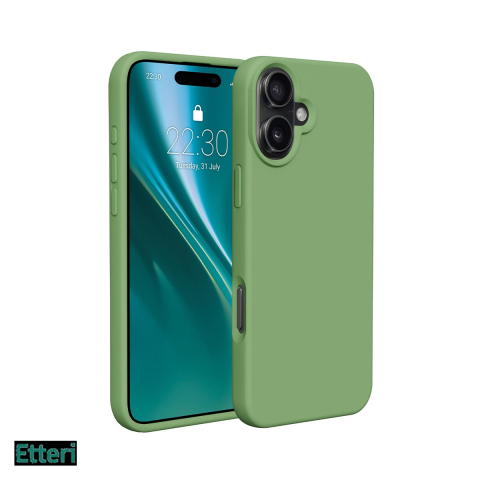 Huse si protectii smartphone - Husa Etteri Silicone pentru Apple iPhone 16, Carcasa, Verde