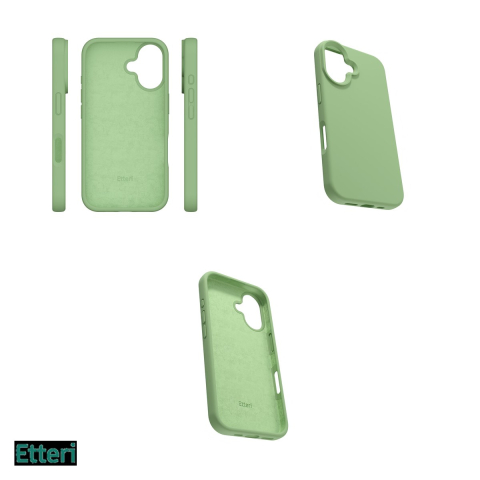Husa Etteri Silicone pentru Apple iPhone 16, Carcasa, Verde [3]