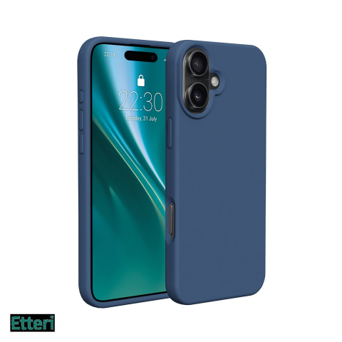Huse si protectii smartphone - Husa Etteri Silicone pentru Apple iPhone 16 Plus, Carcasa, Albastru