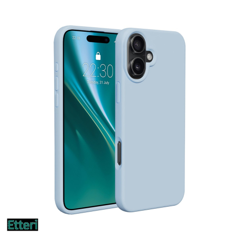 Huse si protectii smartphone - Husa Etteri Silicone pentru Apple iPhone 16 Plus, Carcasa, Albastru