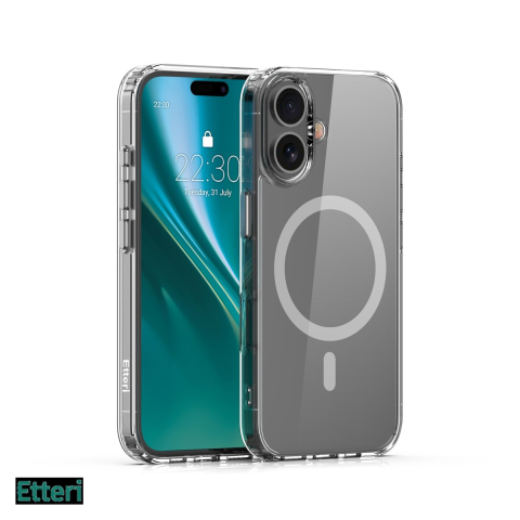 Huse si protectii smartphone - Husa Etteri Color Mag pentru Apple iPhone 16 Plus, Carcasa magnetica, Gri