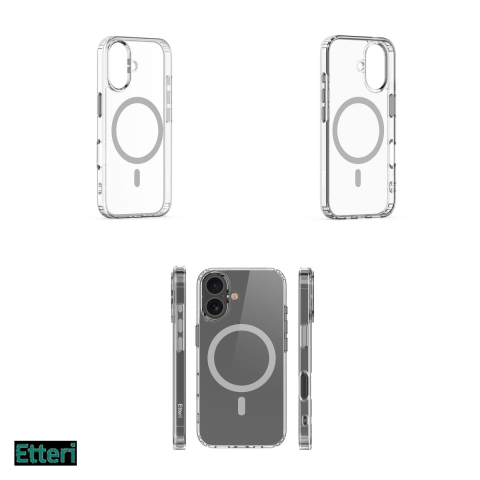 Husa Etteri Color Mag pentru Apple iPhone 16 Plus, Carcasa magnetica, Gri [3]