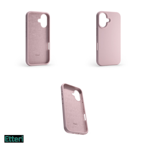 Husa Etteri Silicone pentru Apple iPhone 16 Plus, Carcasa, Roz [3]
