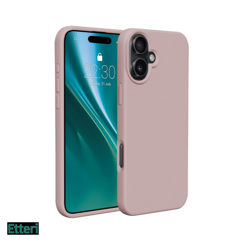 Huse si protectii smartphone - Husa Etteri Silicone pentru Apple iPhone 16 Plus, Carcasa, Roz