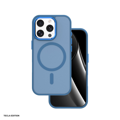 Huse si protectii smartphone - Husa Frozen Mag pentru Apple iPhone 16 Pro, Carcasa magnetica, Albastru